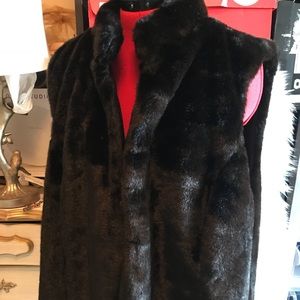 Michael Kors black fur vest